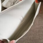 White fake Hermes Jige Elan clutch bag - Image 8