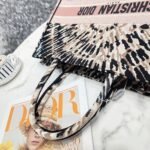 Dior Large Book Tote Bag Replica in Multicolor Tie Embroidery - Image 2