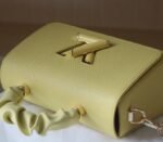 Louis Vuitton Taurillon Leather Twist MM Scrunchie Handle In Ginger Yellow - Image 8