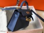 Hermes Kelly Mini II Bag Fake in Blue Agate - Image 4