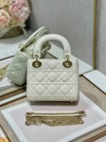 Dior Lady Dior Mini Bag Fake in White - Image 6