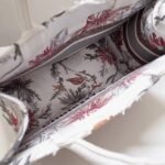 Dior Medium Book Tote Fake in White Camouflage with Multicolored - Image 5