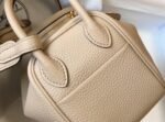Top replica Hermes Lindy Mini handbag in trench color - Image 4