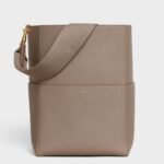 Top Quality Fake Celine Sangle Bucket Bag In Taupe Grained Calfskin