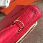 Red Clemence Fake Hermes Kelly Retourne 32cm Vibrant Purse - Image 4