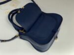 Top Quality Fake Chloe Marcie Small Double Carry Bag in Blue Grained Leather - Image 5