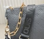 Louis Vuitton Coussin PM Bag In Gray With Jacquard Strap - Image 7