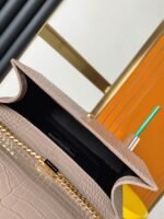 Fake Saint Laurent Kate Medium Tassel Bag Beige Crocodile-embossed Leather - Image 4