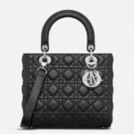 Dior Lady Dior Medium Bag Knockoff in Black