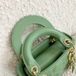 Dior Lady Dior Micro Bag Knockoff in Mint Cannage Lambskin - Image 8