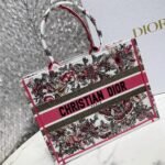 Dior Medium Book Tote Bag Fake in Multicolor Butterfly Embroidery - Image 4