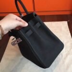 Black Replica Hermes Birkin 40cm Oversized Handbag - Image 7