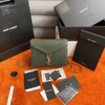 Replica Saint Laurent Cassandra Medium Bag Green Crocodile - Image 6