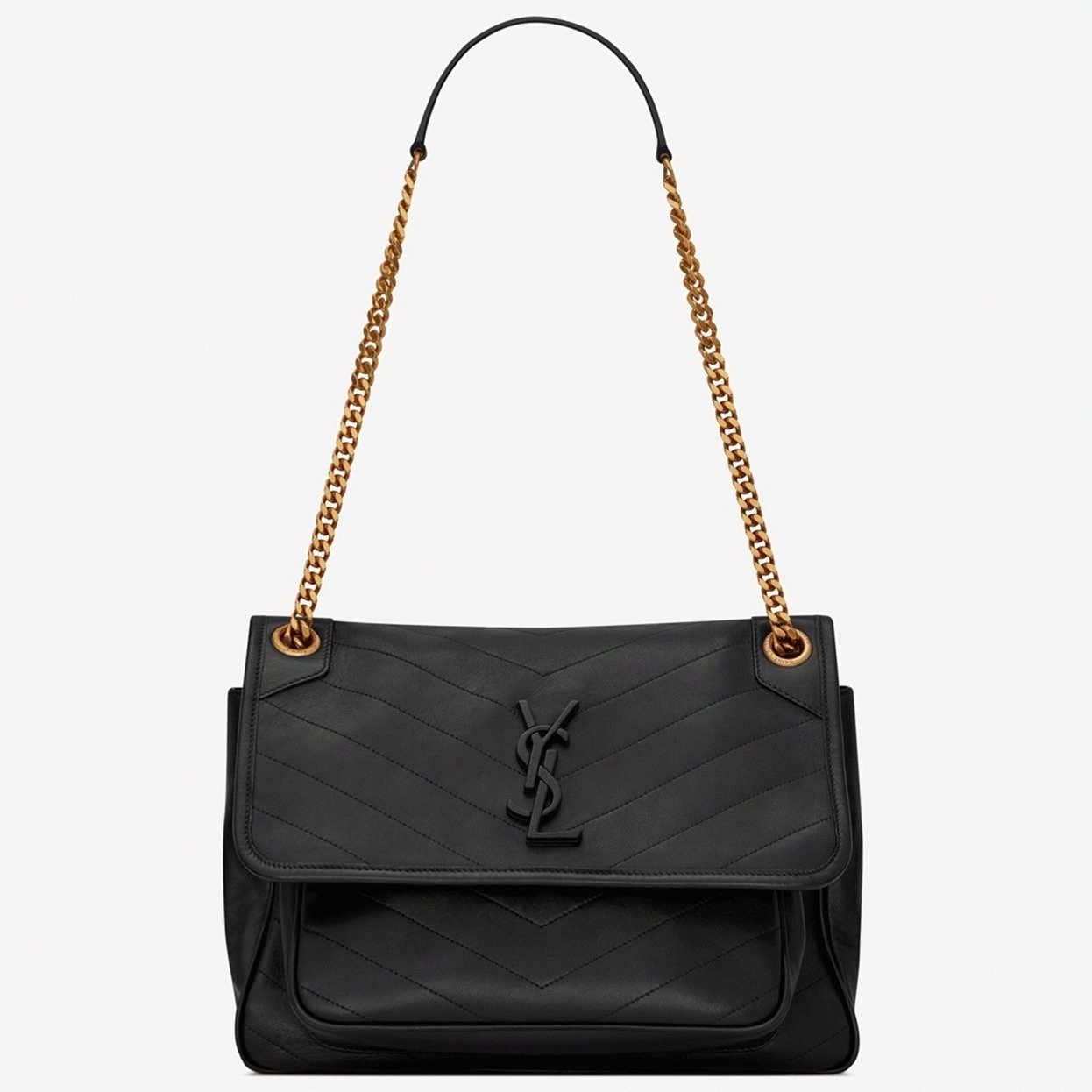 D382D149-5BAC-CB8F-3F08-2C7C0889CFEE.jpg Fake Saint Laurent Niki Medium Chain Bag Black - Image 1