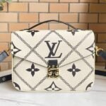 Louis Vuitton Spring 2022 Monogram Empreinte Pochette Metis Handbag In Cream