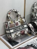 Dior Lady D-Lite Medium Bag Knockoff in Blue Multicolor Rêve d Infini Embroidery - Image 3