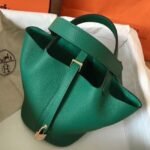 Vert vertigo designer replica Hermes Picotin Lock 22cm handbag
