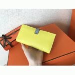 Soufre Blue Lin Epsom Replica Designer Hermes Bearn Wallet - Image 2
