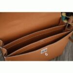 Brown Calf Leather Fake Hermes Kelly Depeche 38cm Briefcase - Image 4