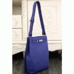 Blue Leather Knockoff Hermes So Kelly 22cm Cool-Toned Handbag - Image 3