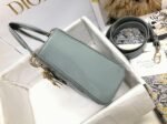 Dior Small Lady Dior Bag Replica in Grey Patent Cannage Calfskin - Image 6