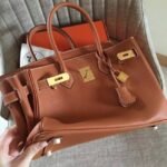 Gold-Tone Replica Hermes Birkin 35CM Designer-Inspired Tote - Image 8
