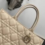 Dior Medium Book Tote Bag Fake with Strap in Beige - Image 4