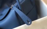 Copy Hermes Lindy 30cm bag in blue agate shade - Image 5