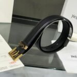 YSL Cassandre leather belt