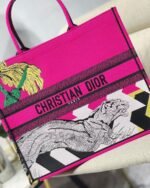 Dior Large Book Tote Bag Imitation in Toile de Jouy Zoom Pop Embroidery - Image 3