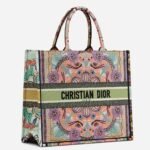 Dior Large Book Tote Bag Fake in Multicolor Lights Embroidery