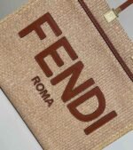 FENDI Sunshine Raffia Tote - Image 7