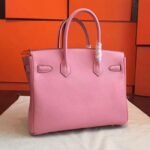 Pink Handmade Imitation Hermes Birkin 30cm Tote - Image 4