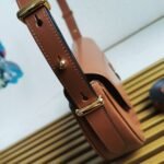 Prada Arque Shoulder Bag with Flap Fake in Brown - Image 8