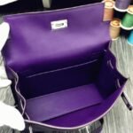 Purple Swift Leather Knockoff Hermes Kelly Danse Stylish Bag - Image 4