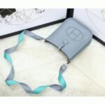 Blue Lin Color Fake Hermes Evelyne II TPM Compact Bag - Image 2