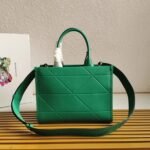 Prada Symbole Small Bag Knockoff with Topstitching in Green - Image 4