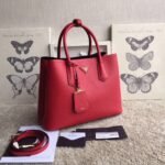 Red Prada Double Medium Tote Bag Replica - Image 5