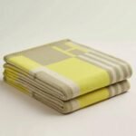 Top replica Hermes Ithaque blanket in tilleul wool and cashmere
