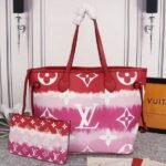 Louis Vuitton Seasonal Escale Neverfull MM Tote In Rouge Red