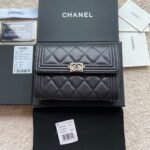 Chanel boy long wallet