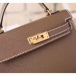 Etoupe Epsom Replica Hermes Kelly 20cm Elegant Tote - Image 2