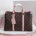 Louis Vuitton Monogram Canvas Soufflot MM Bag In Peach