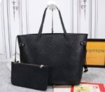Louis Vuitton Monogram Empreinte Neverfull MM Tote In Black