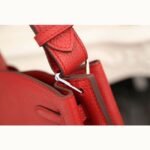 Red Leather Fake Hermes So Kelly 22cm Bold Color Purse - Image 8
