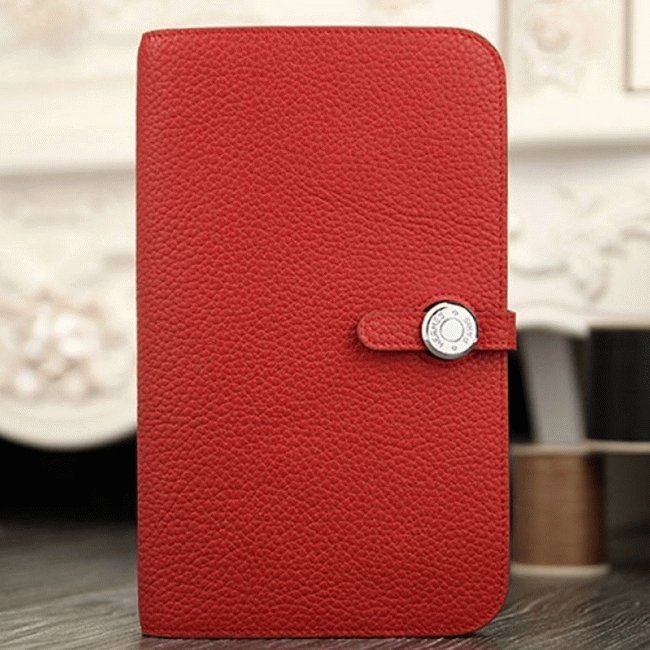 D718B408-1DB5-FB03-AF9A-DDDBA0C73F2D.jpg Red AAA replica Hermes Dogon combine wallet - Image 1