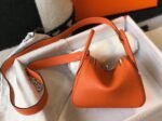 Replica Hermes Lindy Mini handbag in orange color - Image 7