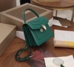 Fake Bvlgari Serpenti Forever Small Bag Green Calfskin - Image 6