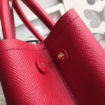 Red Prada Double Medium Tote Bag Replica - Image 2