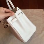 Premium Replica White Hermes Birkin 25cm Handbag - Image 4